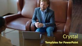  Presentation with confident - Presentation featuring young-confident-businessman-in-formalwear background and a  colored foreground