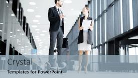  Presentation with gyroscope - Amazing slide deck having young confident businessman on gyroscope backdrop and a light blue colored foreground