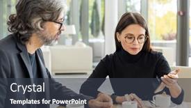  Presentation with data meeting - Colorful theme enhanced with young-confident-businesswoman-with-smartphone backdrop and a tawny brown colored foreground