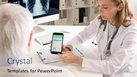  Presentation with dietitian - Cool new presentation design with young-confident-dietitian-or-nutritionist backdrop and a soft green colored foreground