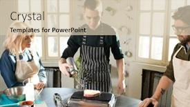  Presentation with coach - Slide deck having young-confident-male-coach background and a lemonade colored foreground