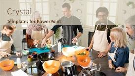  Presentation with coach - Slide set with young-confident-male-coach background and a lemonade colored foreground