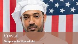  Presentation with race car a red racing - Audience pleasing theme consisting of young-confident-mixed-race-chef backdrop and a coral colored foreground