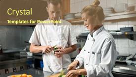  Presentation with fresh avocado - Cool new theme with young-confident-professional-chef backdrop and a coral colored foreground