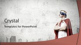  Presentation with hero woman - Colorful theme enhanced with young confident woman in super backdrop and a  colored foreground