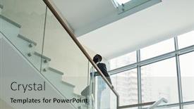  Presentation with upstairs - PPT layouts consisting of young-contemporary-african-businessman background and a light gray colored foreground