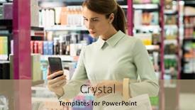  Presentation with beauty shop - PPT theme with young-contemporary-female-consumer background and a coral colored foreground