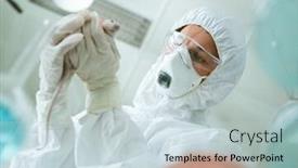  Presentation with scientist - Slide deck enhanced with young-contemporary-scientist-in-protective background and a lemonade colored foreground