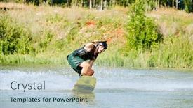  Presentation with water moving - Audience pleasing PPT theme consisting of young-contemporary-sportsman-moving backdrop and a lemonade colored foreground