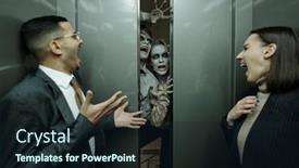  Presentation with managers - Slides with young-contemporary-thrilled-office-managers background and a wine colored foreground