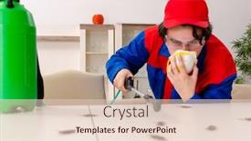  Presentation with pest - Amazing presentation design having young-contractor-doing-pest-control backdrop and a lemonade colored foreground