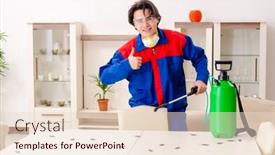  Presentation with pest - Theme enhanced with young-contractor-doing-pest-control background and a lemonade colored foreground