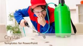  Presentation with pest - Slides consisting of young-contractor-doing-pest-control background and a lemonade colored foreground