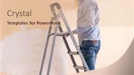  Presentation with us mexico border wall separating - Presentation theme featuring young-contractor-sanding-wall-down background and a lemonade colored foreground