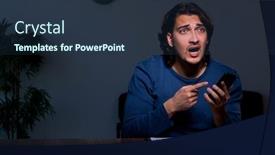  Presentation with dark - Audience pleasing PPT layouts consisting of young-convict-man-sitting backdrop and a tawny brown colored foreground