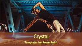  Presentation with cool - Audience pleasing slides consisting of young cool man break dancer backdrop and a tawny brown colored foreground