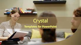  Presentation with story of an hour by kate chopin - Beautiful PPT theme featuring young counselor writing down story backdrop and a tawny brown colored foreground