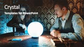  Presentation with fortune teller - Cool new presentation theme with young couple and fortune teller backdrop and a wine colored foreground