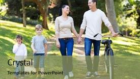  Presentation with kids loving bible - Presentation theme consisting of young couple and kids walk background and a mint green colored foreground