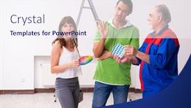  Presentation with old couple - PPT layouts with young-couple-and-old-contractor background and a sky blue colored foreground