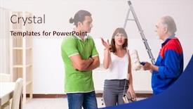  Presentation with home renovation - Slides having young-couple-and-old-contractor background and a lemonade colored foreground