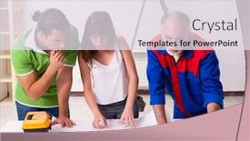  Presentation with old couple walking - Beautiful PPT layouts featuring young-couple-and-old-contractor backdrop and a light gray colored foreground