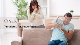  Presentation with flat - Presentation consisting of young-couple-and-snake background and a soft green colored foreground