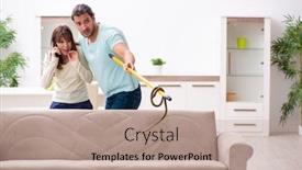  Presentation with flat - Beautiful presentation theme featuring young-couple-and-snake backdrop and a coral colored foreground