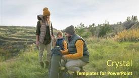  Presentation with cute - Audience pleasing presentation design consisting of young-couple-and-their-cute backdrop and a tawny brown colored foreground