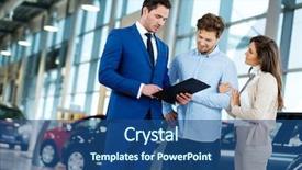  Presentation with dealership - Cool new PPT theme with young couple at the dealership backdrop and a ocean colored foreground