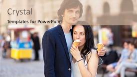  Presentation with wedding - Presentation consisting of young-couple-at-their-wedding background and a lemonade colored foreground