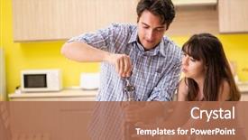  Presentation with wedding anniversary - PPT layouts having young couple celebrating wedding anniversary background and a coral colored foreground