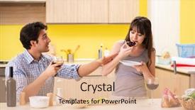  Presentation with wedding anniversary - Audience pleasing slide deck consisting of young couple celebrating wedding anniversary backdrop and a lemonade colored foreground