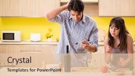  Presentation with wedding anniversary - Beautiful PPT theme featuring young couple celebrating wedding anniversary backdrop and a lemonade colored foreground