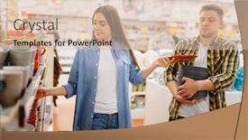  Presentation with catholic couple silhouette of young - Cool new PPT theme with young-couple-choosing-plates backdrop and a lemonade colored foreground