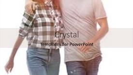  Presentation with dreams - Slides with young couple discussing their dreams background and a coral colored foreground