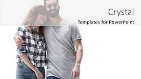  Presentation with dreams - Slides featuring young couple discussing their dreams background and a white colored foreground