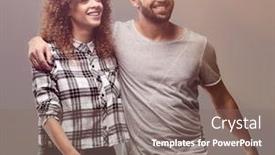  Presentation with dreams - Cool new PPT layouts with young couple discussing their dreams backdrop and a gray colored foreground