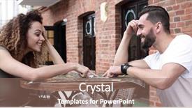  Presentation with coffee - Theme with young couple drinking coffee cafe background and a  colored foreground