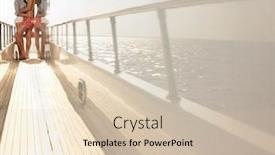  Presentation with yacht - Amazing PPT theme having young-couple-embracing-on-yacht backdrop and a lemonade colored foreground
