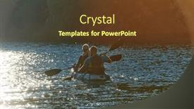  Presentation with kayak - Presentation having young-couple-enjoying-an-idyllic background and a tawny brown colored foreground