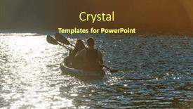  Presentation with kayak - Slides enhanced with young-couple-enjoying-an-idyllic background and a tawny brown colored foreground