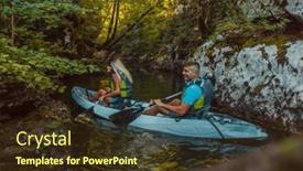  Presentation with kayak - Slide deck enhanced with young-couple-enjoying-an-idyllic background and a tawny brown colored foreground