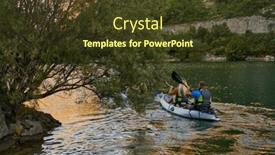 Presentation with kayak - Presentation theme enhanced with young-couple-enjoying-an-idyllic background and a tawny brown colored foreground