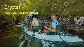  Presentation with kayak - Theme featuring young-couple-enjoying-an-idyllic background and a tawny brown colored foreground