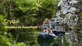  Presentation with kayak - Presentation theme consisting of young-couple-enjoying-an-idyllic background and a tawny brown colored foreground