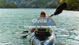  Presentation with kayak - Presentation theme featuring young-couple-enjoying-an-idyllic background and a mint green colored foreground