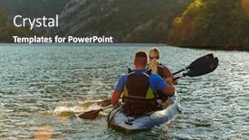  Presentation with kayak - Slide set with young-couple-enjoying-an-idyllic background and a dark gray colored foreground