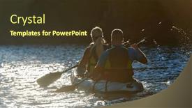  Presentation with kayak - Slides featuring young-couple-enjoying-an-idyllic background and a tawny brown colored foreground