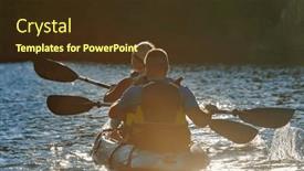  Presentation with kayak - Presentation theme with young-couple-enjoying-an-idyllic background and a tawny brown colored foreground